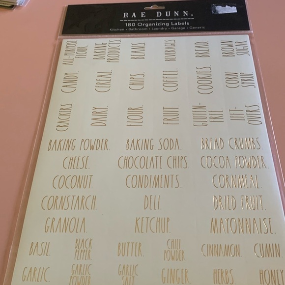 Rae Dunn Other - Rae Dunn organizing labels